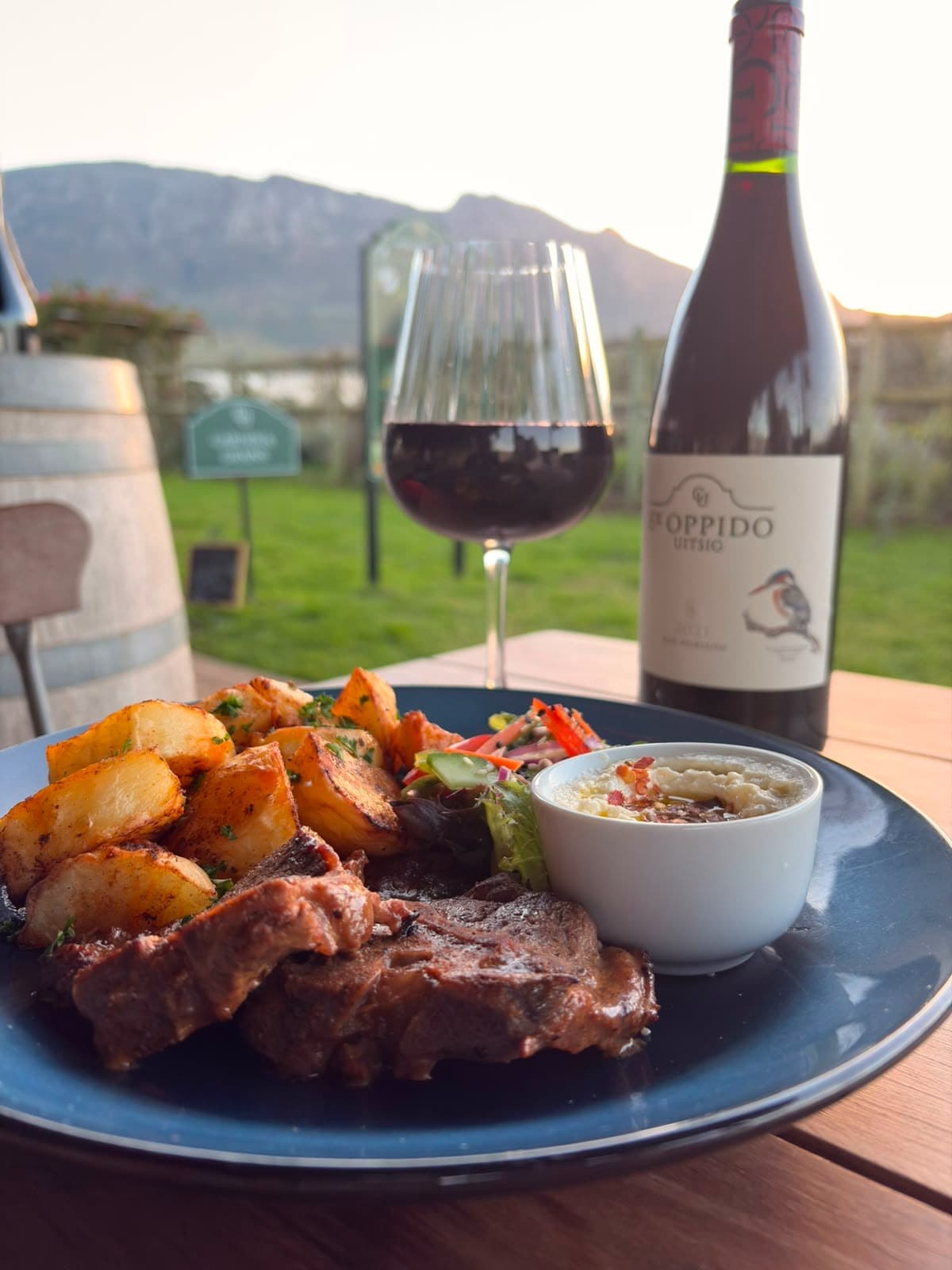 Garden & Grains meal with a view across Constantia