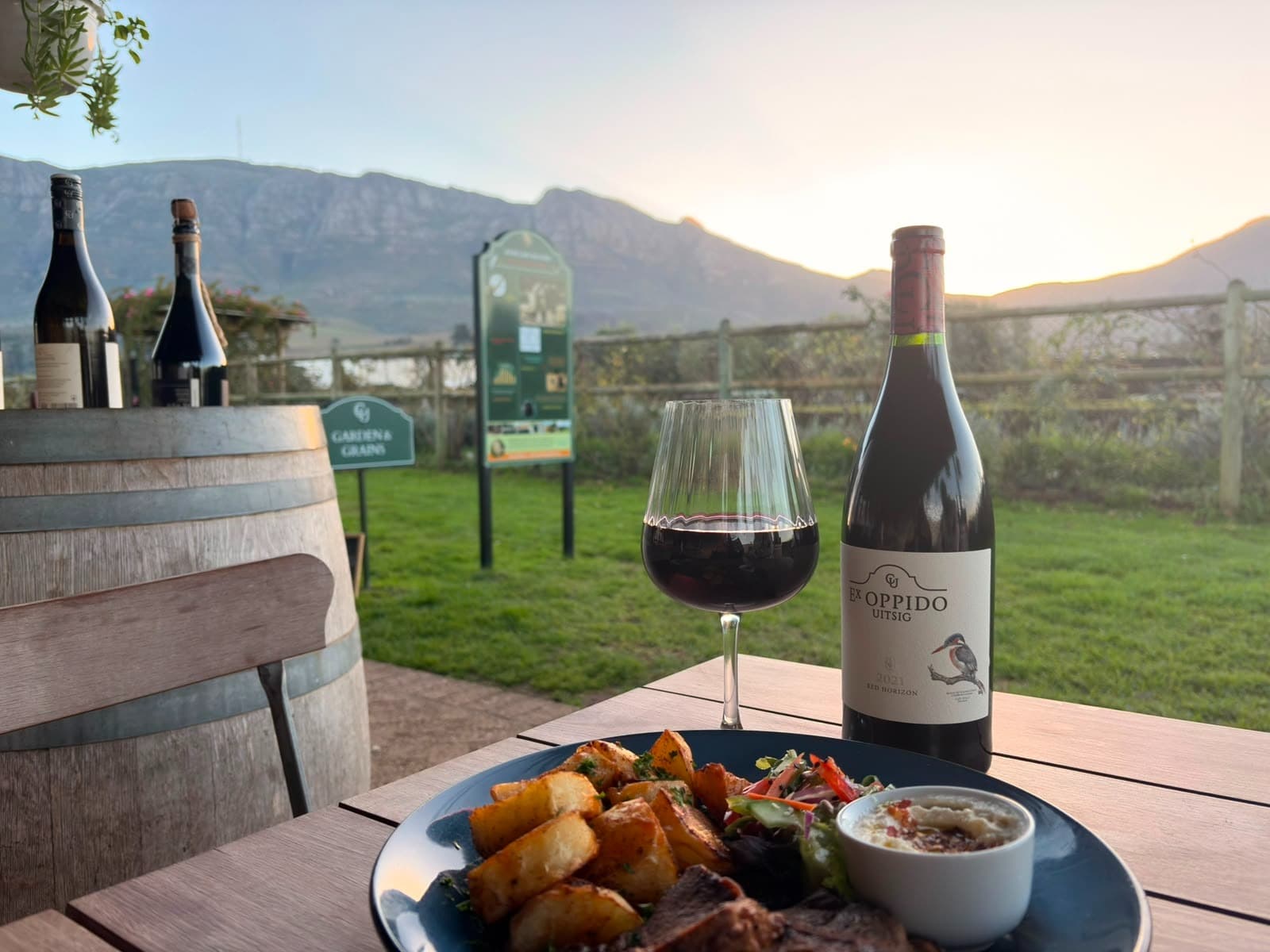 Garden & Grains table overlooking Constantia